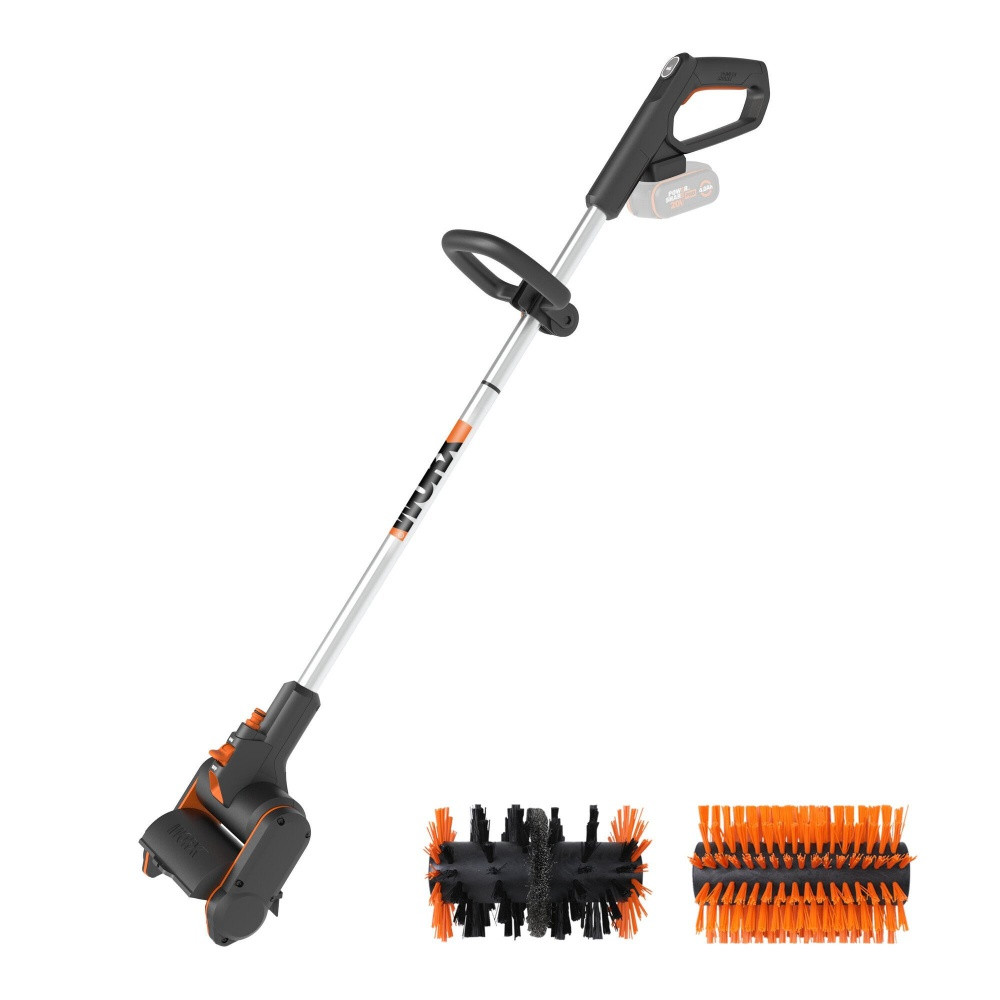 Autolaveuse de sol extérieure Worx WG441E.9 20V avec brosses interchangeables pour le nettoyage des terrasses et des joints - vue 2