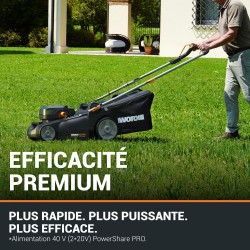 Tondeuse sur batterie WORX Wg737e.1 20 V, l.37 cm - Worx