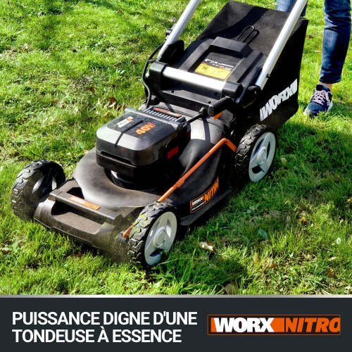 Tondeuse sur batterie WORX Wg749e.2 40 V, l.46 cm - Worx