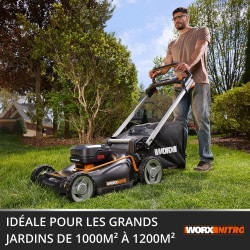 Tondeuse sur batterie WORX Wg760e.1 40 V, l.51 cm - Worx