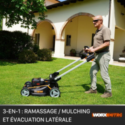 Tondeuse sur batterie WORX Wg760e.1 40 V, l.51 cm - Worx