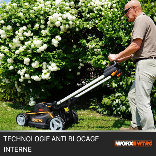Tondeuse sur batterie WORX Wg760e.1 40 V, l.51 cm - Worx