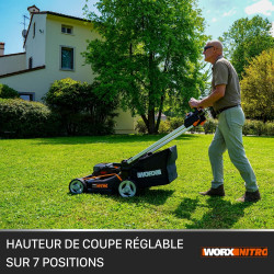 Tondeuse sur batterie WORX Wg760e.1 40 V, l.51 cm - Worx