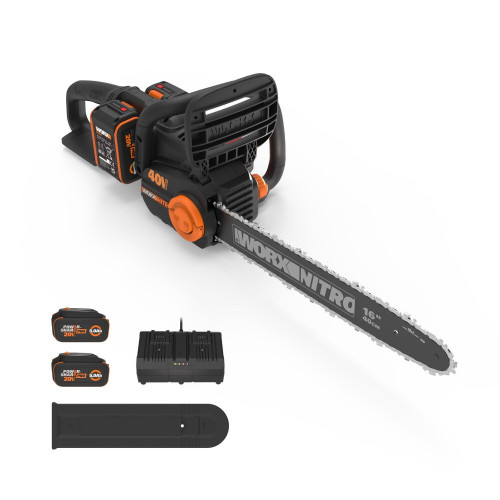 Tronçonneuse sur batterie WORX Wg385e.2 20 V, guide de 40 cm - Worx