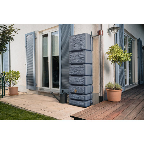 Récupérateur d'eau GARANTIA rectangulaire gris, 330 l - GARANTIA