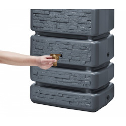 Récupérateur d'eau GARANTIA rectangulaire gris, 330 l - GARANTIA