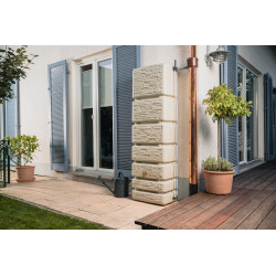 Récupérateur d'eau GARANTIA rectangulaire sable, 330 l - GARANTIA