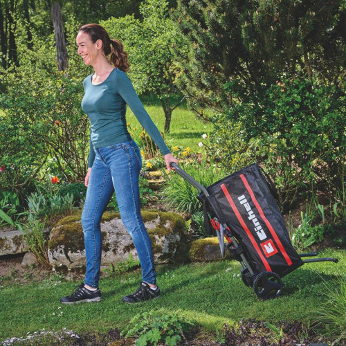 Chariot de transport pour enrouleur de tuyau – Compatible GE-HR 18/30 Li – Charge max. 50 kg – Sac déchets verts 75 L RECONDITIO - EINHELL 