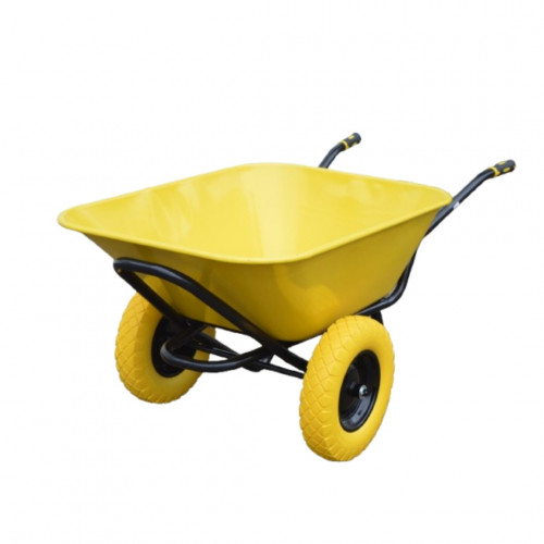 Brouette 165 L - 2 roues increvables - Duo Tonic - jaune - PERRIN  