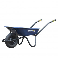 Brouette chantier 100 L – Dynamic renforcée – roue gonflée – châssis acier Ø32 mm – 190 kg de marque PERRIN  , référence: J9518100