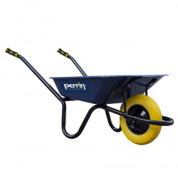 Brouette chantier 100 L – Dynamic renforcée – roue increvable – châssis acier Ø32 mm – 190 kg de marque PERRIN  , référence: J9518300