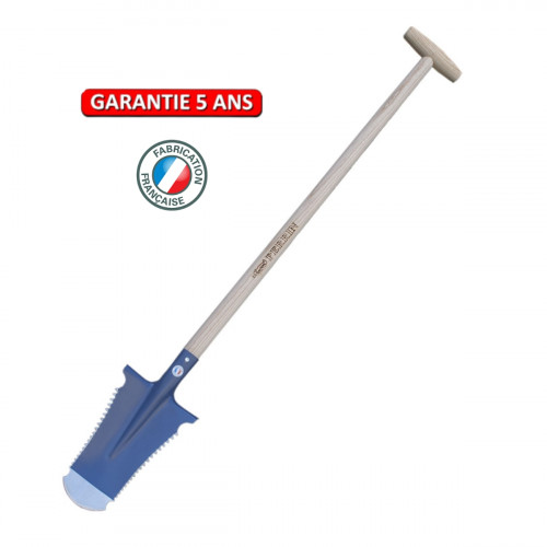 Bêche Caïman 29 cm – manche béquille – coupe racines - PERRIN  