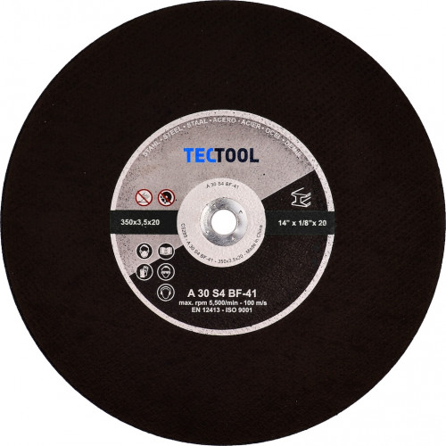 Disque à tronçonner acier Ø350 mm – alésage 20 mm – pour découpe métal - BergTecTool