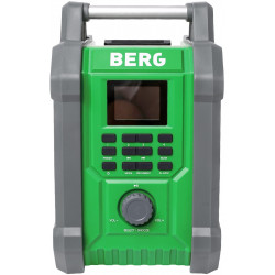 Radio de chantier Bluetooth DAB+ avec batterie Li-Ion – 2x15W – étanche IP54 de marque BergTecTool, référence: B9526000