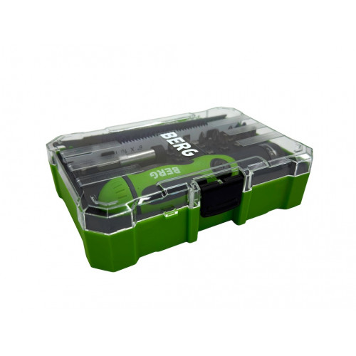 Multitool manuel 17 pièces avec poignée orientable – embouts et lames de scie - BergTecTool