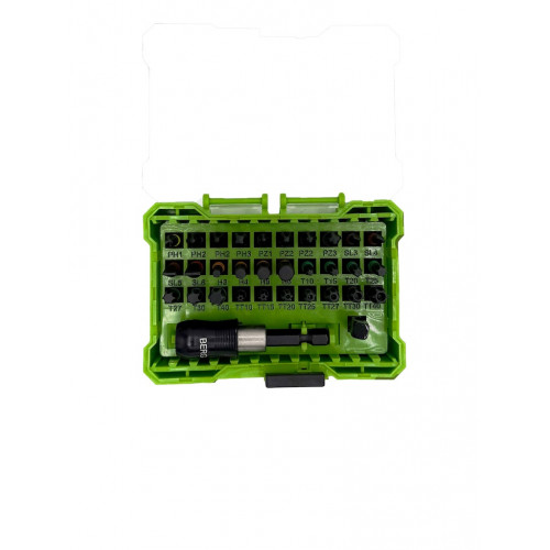 Coffret d’embouts de vissage 32 pièces avec porte-embout magnétique – 25 mm - BergTecTool