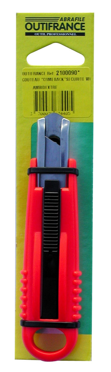 Couteau de sécurité ambidextre auto-rétractable