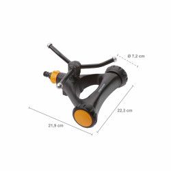 Arroseur rotatif métal sur roues de marque FISKARS, référence: J9536100