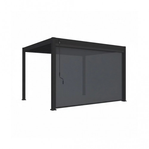 Store vertical pergola 370 cm aluminium textilène – gris anthracite - Ombréa