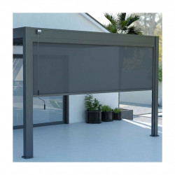 Store vertical pergola 370 cm aluminium textilène – gris anthracite - Ombréa