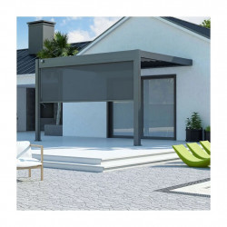 Store vertical pergola 370 cm aluminium textilène – gris anthracite - Ombréa