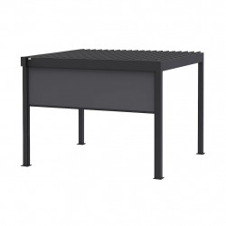 Store vertical pergola 370 cm aluminium textilène – gris anthracite - Ombréa