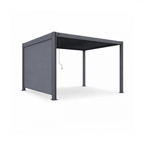 Store vertical motorisé pergola 279 cm aluminium textilène – gris anthracite - Ombréa
