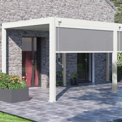 Store vertical pergola 279 cm aluminium textilène – blanc de marque Ombréa, référence: J9538400