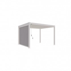 Store vertical pergola 279 cm aluminium textilène – blanc - Ombréa