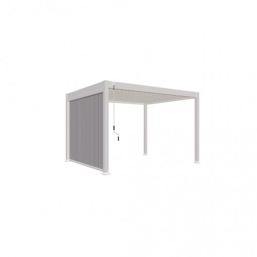 Store vertical pergola 279 cm aluminium textilène – blanc - Ombréa