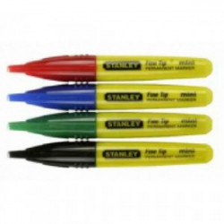 Lot de 4 mini marqueurs couleurs de marque STANLEY, référence: B1522600