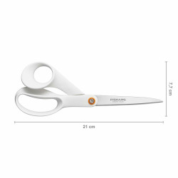 Ciseaux White Functional Form Universels, droitiers 21cm de marque FISKARS, référence: B4228200