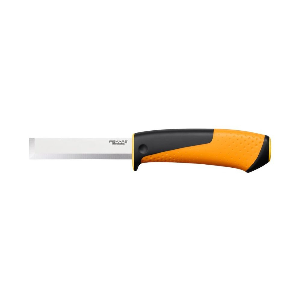 Fiskars Couteau de charpentier Fourreau aiguiseur intégré surface de frappe
