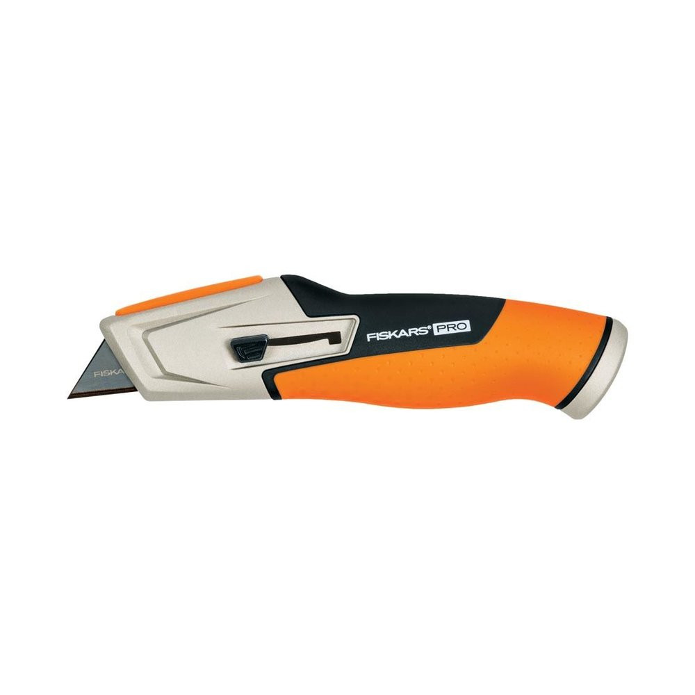 Cutter à lame rétractable FISKARS CarbonMax Sécurité optimale Lames durables Changement rapide