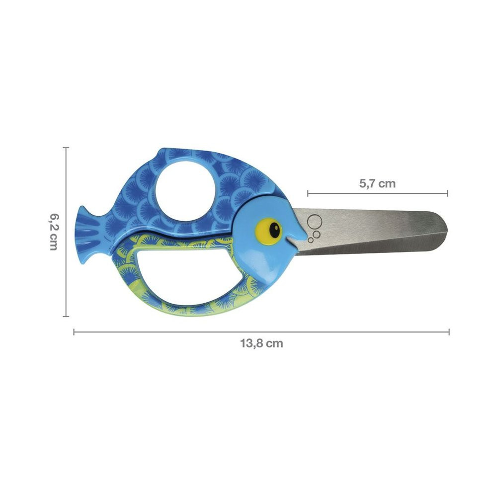 FISKARS Ciseaux pour enfants droitiersgauchers longueur 14 cm poisson 1003746 - vue 3