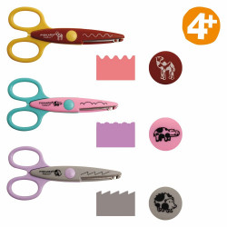 Pack de 3 ciseaux cranteurs Kidzors? Animaux du zoo - FISKARS
