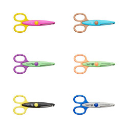 Set de 6 ciseaux cranteurs Kidzors de marque FISKARS, référence: B648200