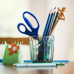 Ciseaux à bout rond pour enfants à partir de 6 ans - bleu - 13 cm - FISKARS