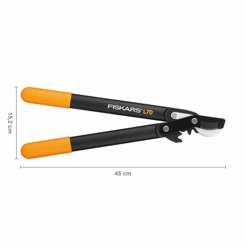 Coupe-branches PowerGear L70 S à crémaillère et à lame franche 46cm - FISKARS