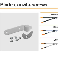 Kit lame et enclume, boulons pour coupe-branches L109/LX99 - FISKARS