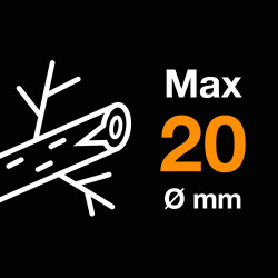 Sécateur Solid à lame franche P341 - Ø 20 mm - poignée en acier solide - FISKARS