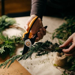 Sécateur Solid à lame franche P341 - Ø 20 mm - poignée en acier solide - FISKARS
