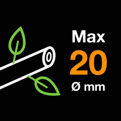 Sécateur Solid à lame franche en métal P331 - Ø 20 mm - Poignée en acier - FISKARS
