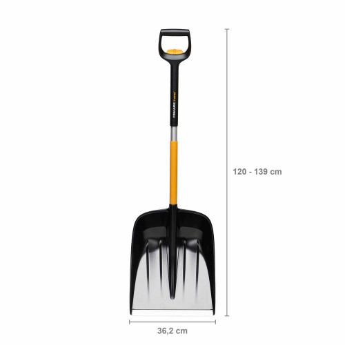 Pelle poussoir à neige télescopique  X-series  - poignée coudée en forme de D - FISKARS