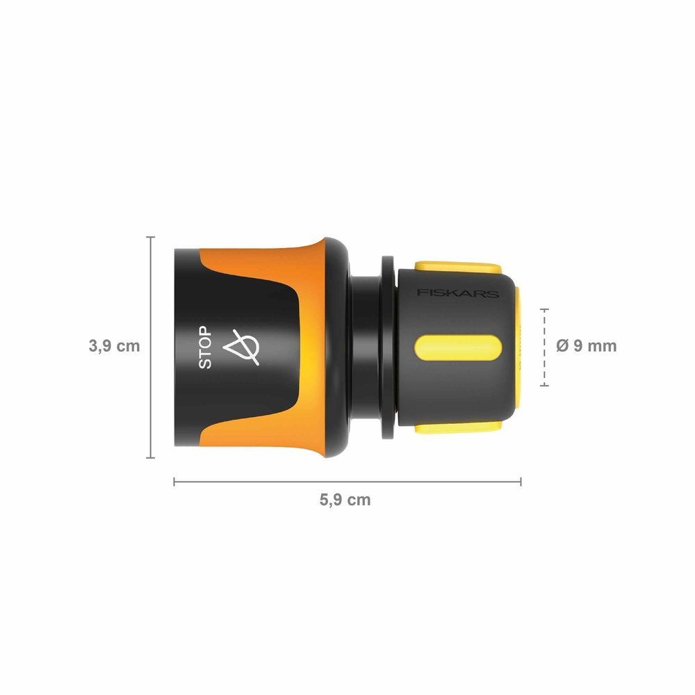 Raccord de tuyau stop 9 mm
