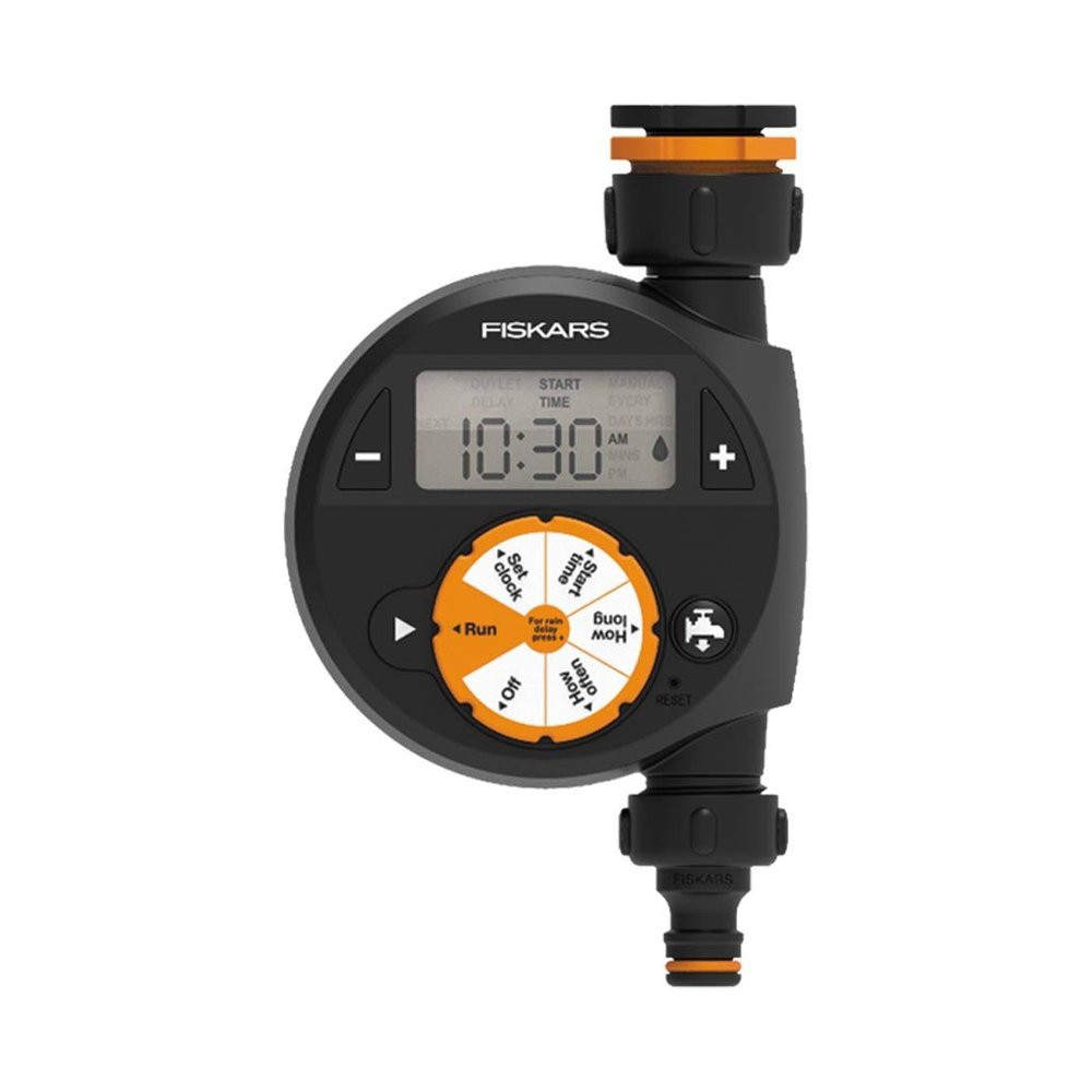 Fiskars Programmateur à 1 Sortie Pour toutes les Tailles de Robinets courantes Écran LCD facile à lire Taille universelle 380 g 1054791 - vue 2