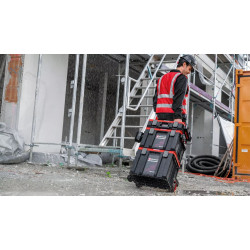 Coffret de transport étanche à roulettes E-Case L - IP65 - 120 kg - système modulaire - EINHELL