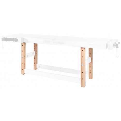 Pieds d’établi bois - 900 mm section 80 x 80 mm – compatibles plateaux PROFI et PLUS - Pinié