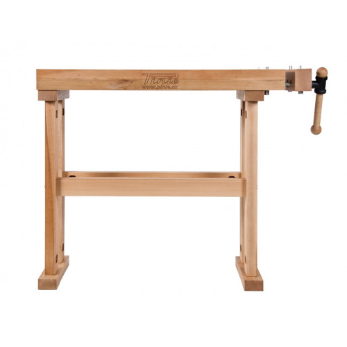 Établi HEAVYDUTY - hêtre massif 1210 x 650 x 850 mm – plateau 80 mm – 2 presses – perçage 19 mm - Pinié