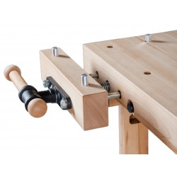 Établi HEAVYDUTY - hêtre massif 1490 x 650 x 850 mm – plateau 80 mm – 2 presses – perçage 19 mm - Pinié
